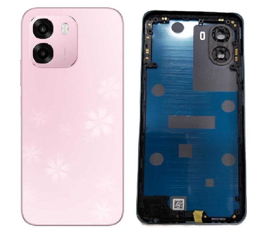 Compatible Replacement Oppo A6 5G Full Body Housing Replacement Back Frame Middle Chassis with Side Keys – Green, White & Pink Color: PINK
